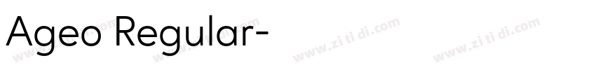 Ageo Regular字体转换